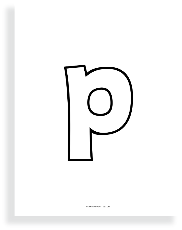 bubble letter p