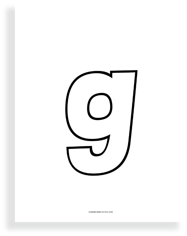 bubble letter g