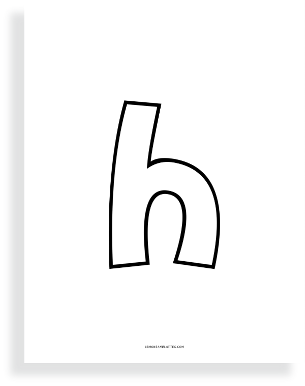 bubble letter h