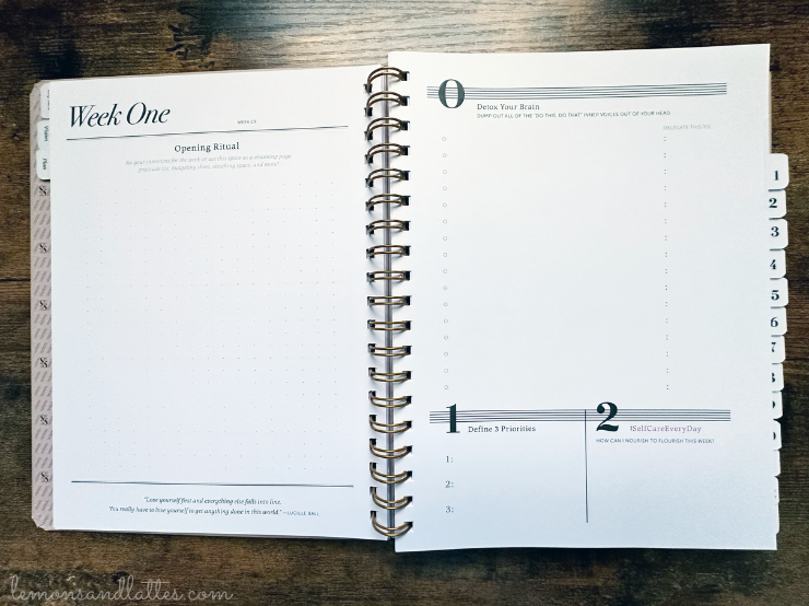 savor beauty planner week one