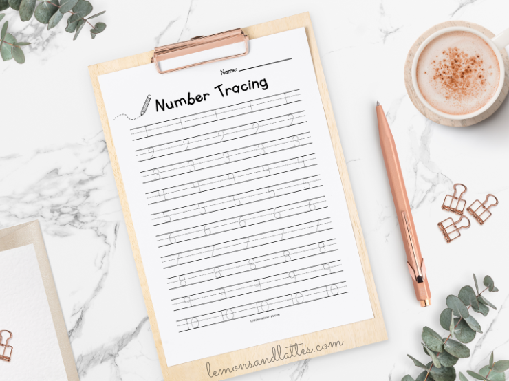 Tracing By Number Worksheets