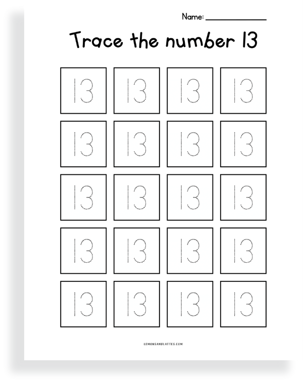 tracing by number