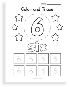 Tracing By Number Worksheets