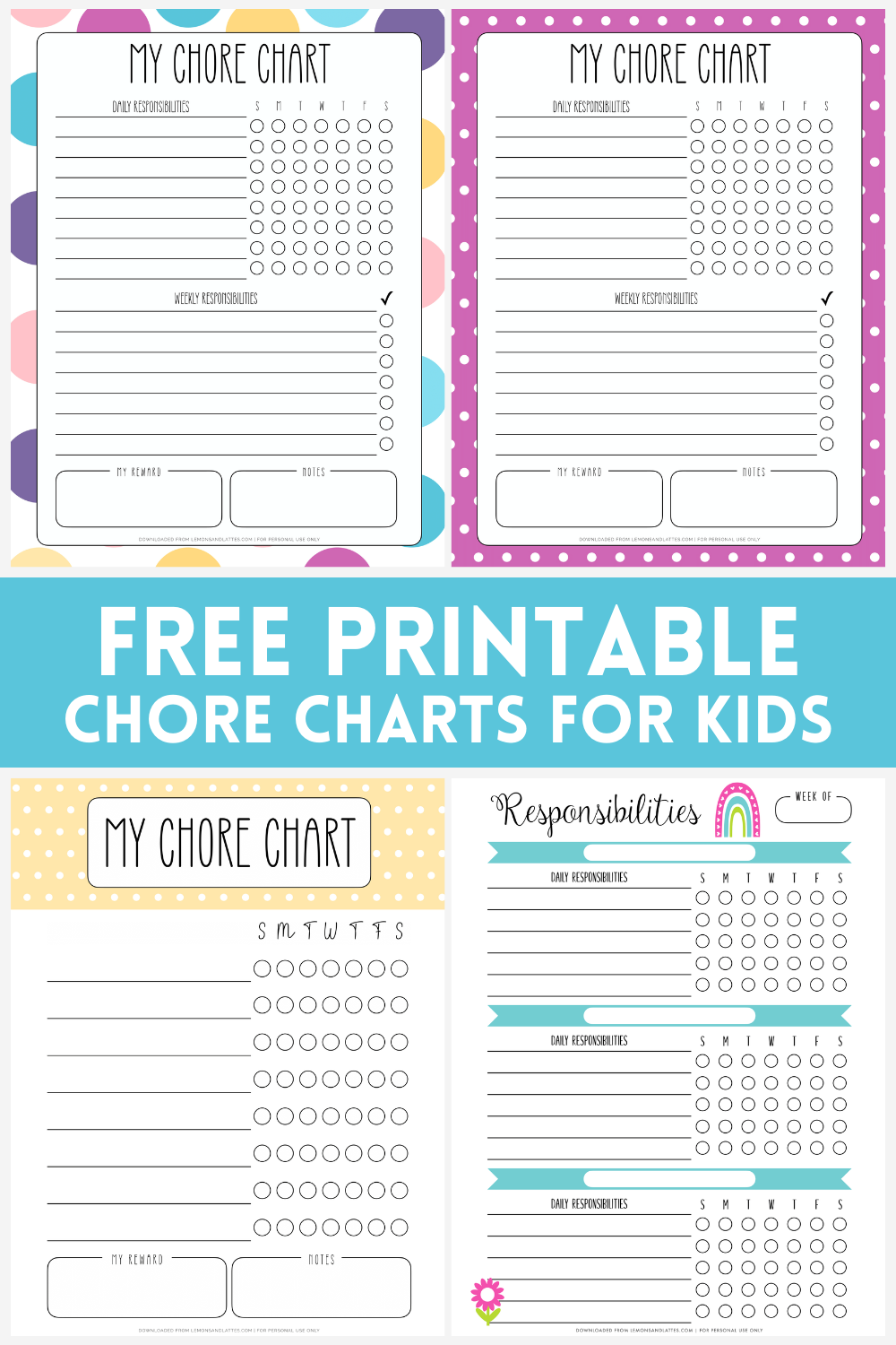 16 Cute Chore Charts for Kids (Free Printables)