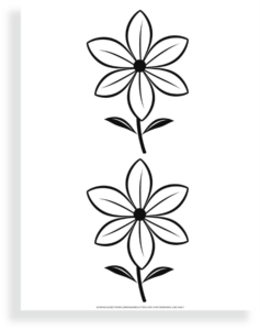 40 Free Printable Flower Outlines for Kids' Crafts