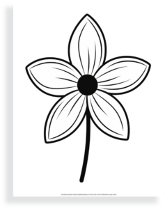 40 Free Printable Flower Outlines for Kids' Crafts