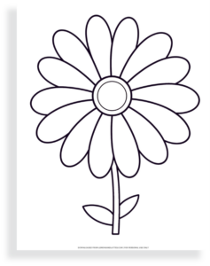 40 Free Printable Flower Outlines for Kids' Crafts