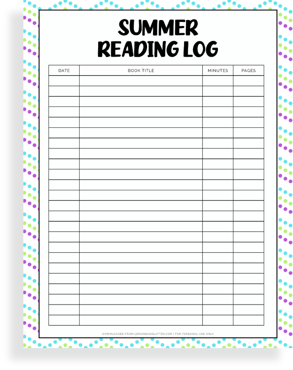 34 Summer Reading Logs (Free Printables)