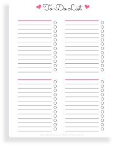 60+ Free To-Do List Printables