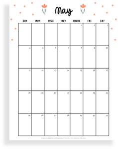 20 Cute May 2025 Calendar Printables