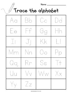alphabet-tracing-worksheet-a-z-7 - Lemons and Lattes
