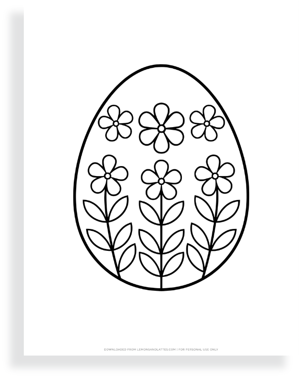 easter egg coloring page