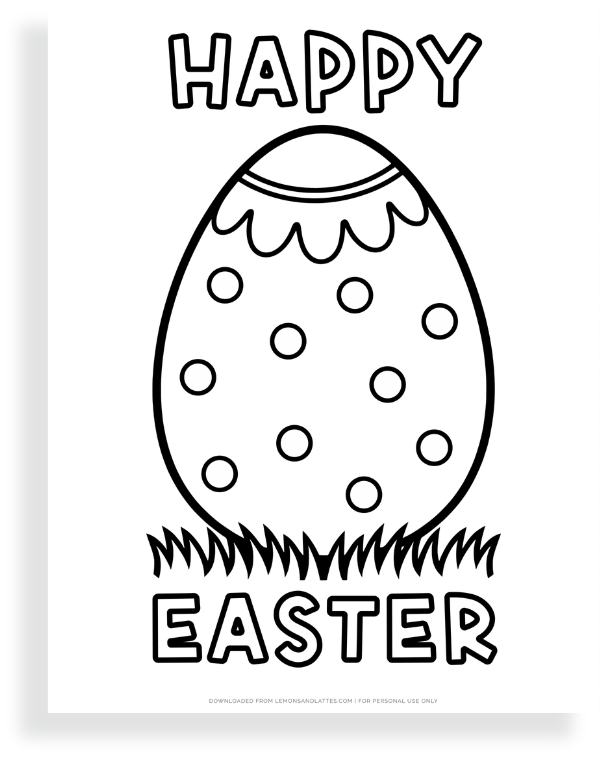 cute easter coloring page