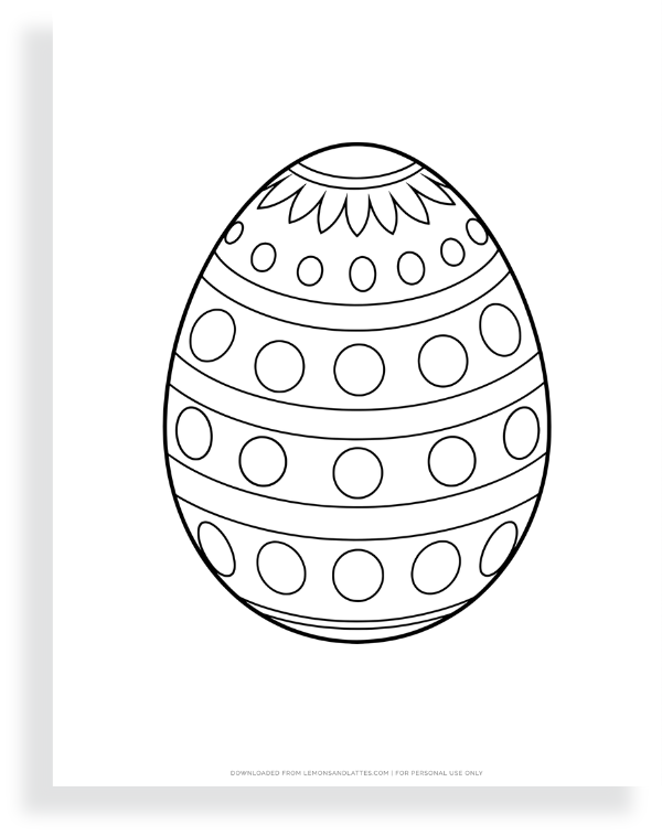 easter egg coloring page