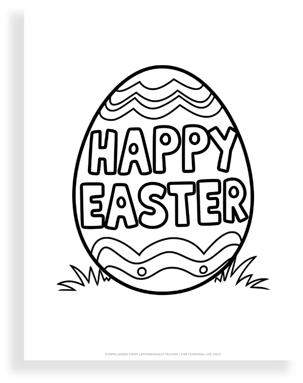 easter egg coloring page