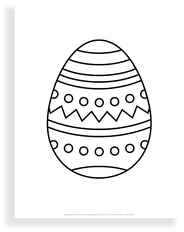 easter egg coloring page