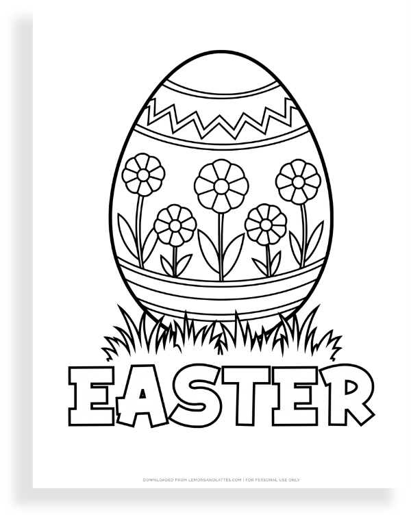 cute easter coloring page