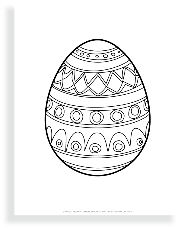 easter egg coloring page