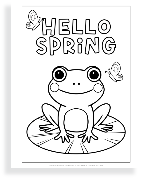 frog coloring page