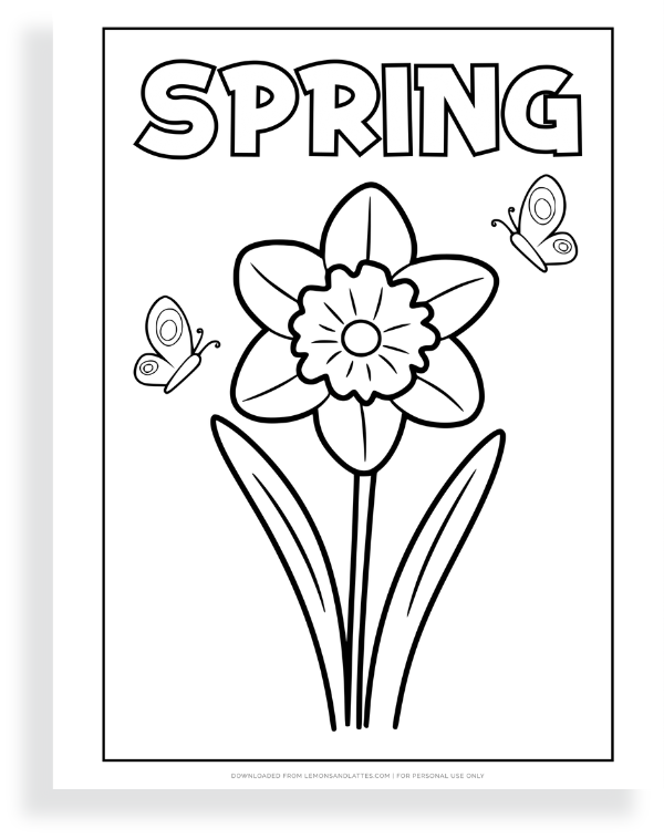 spring coloring page