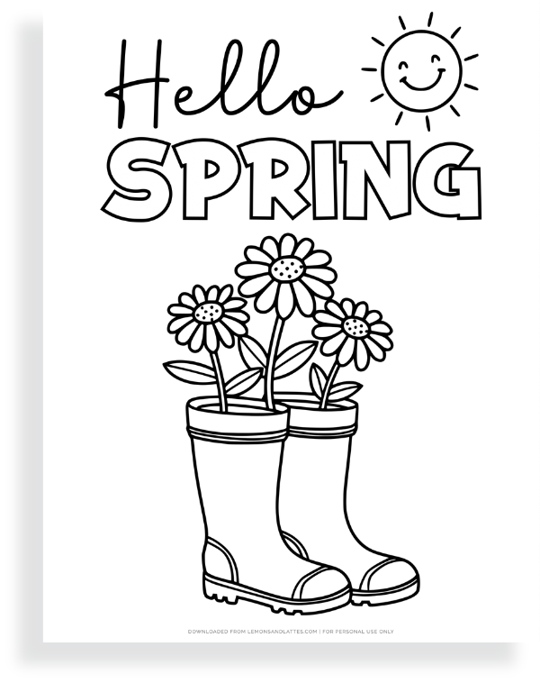 spring coloring page