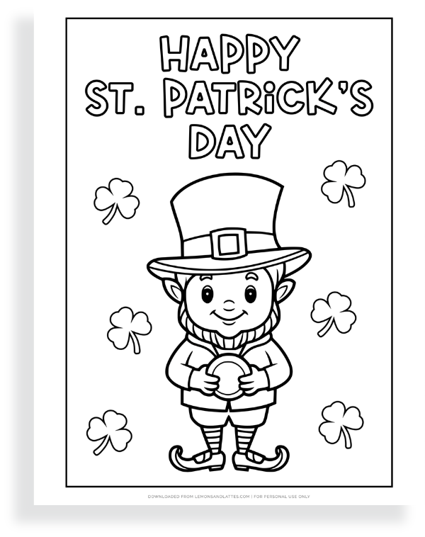 leprechaun coloring page