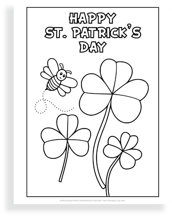 shamrock coloring page