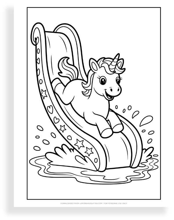 unicorn water slide