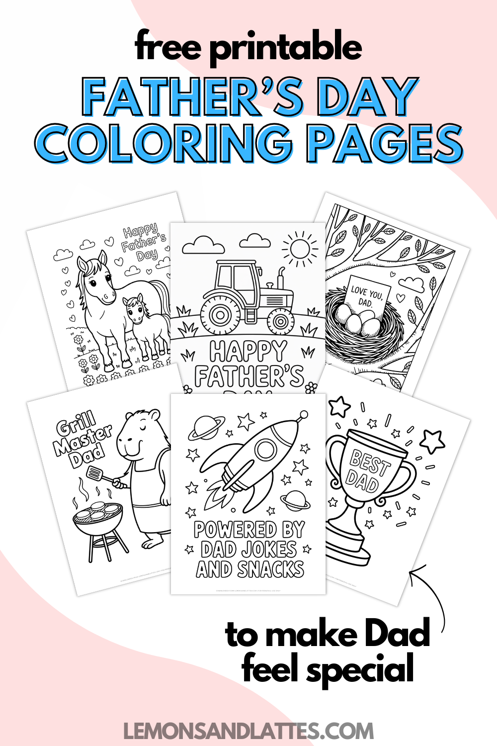 10 Cute Father's Day Coloring Pages for Kids