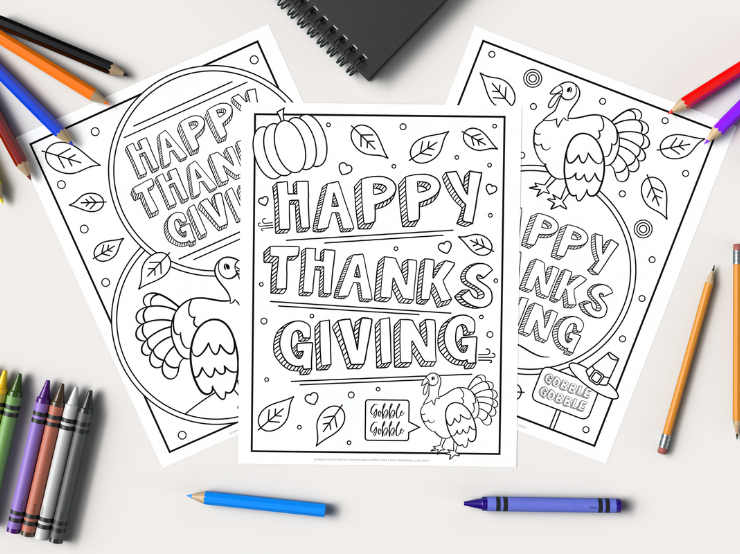 Happy Thanksgiving Coloring Pages