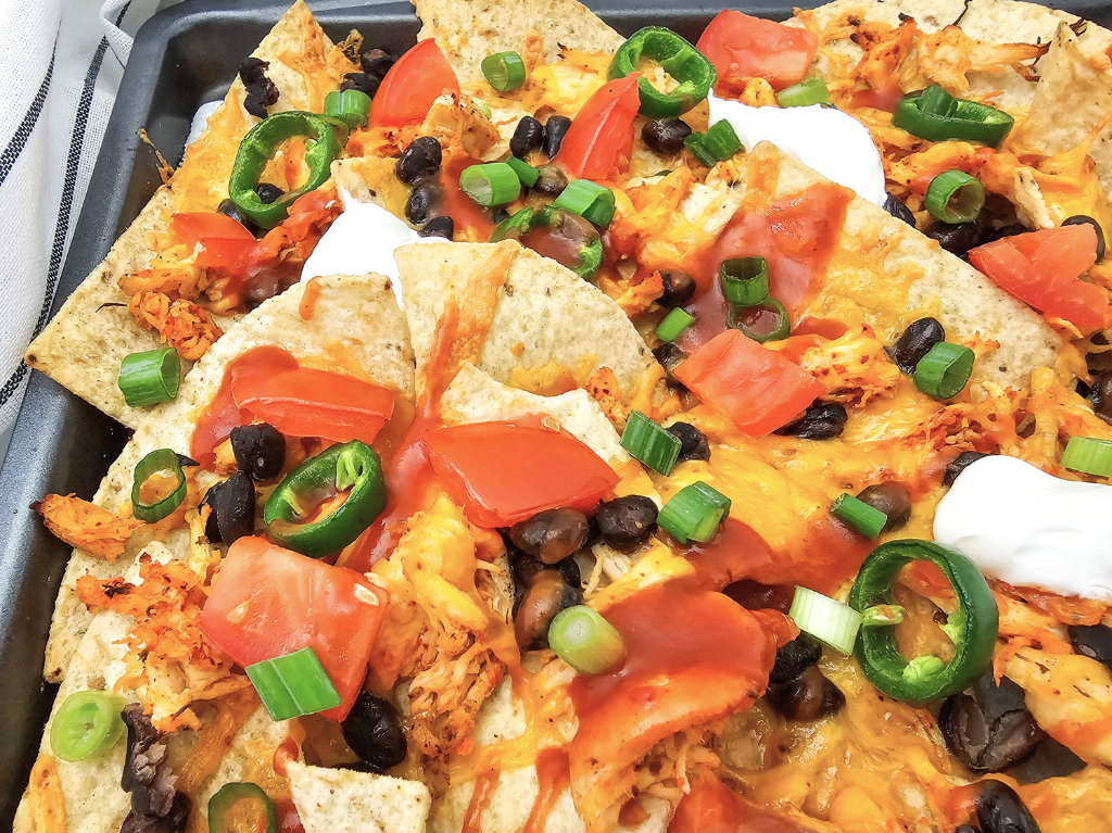 Easy Sheet Pan Chicken Nachos