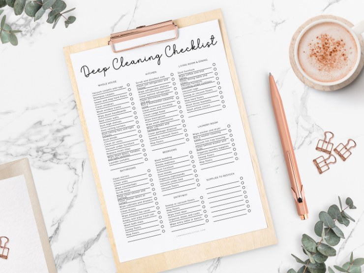 Printable Deep Cleaning House Checklist