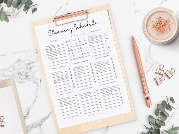 Realistic Cleaning Schedule (Free Printable)